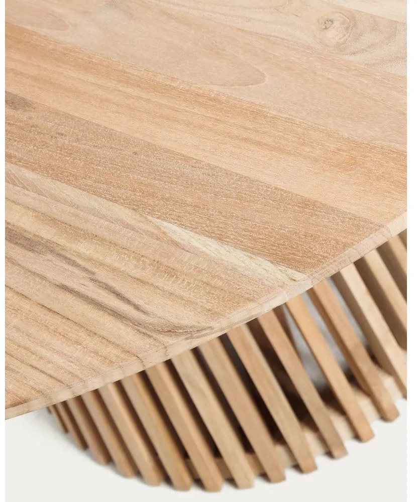 Okrúhly jedálenský stôl z tíkového dreva v prírodnej farbe ø 90 cm Jeanette – Kave Home