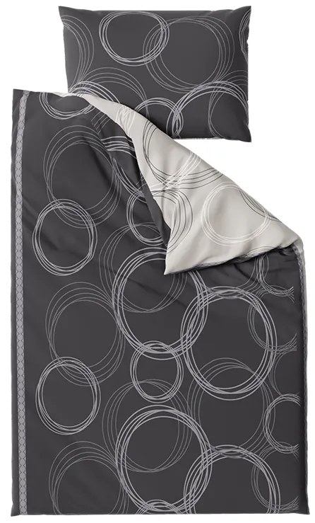 Bavlnené obliečky BUBBLES BLEND čierne Rozmer obliečky: 70 x 90 cm | 140 x 200 cm