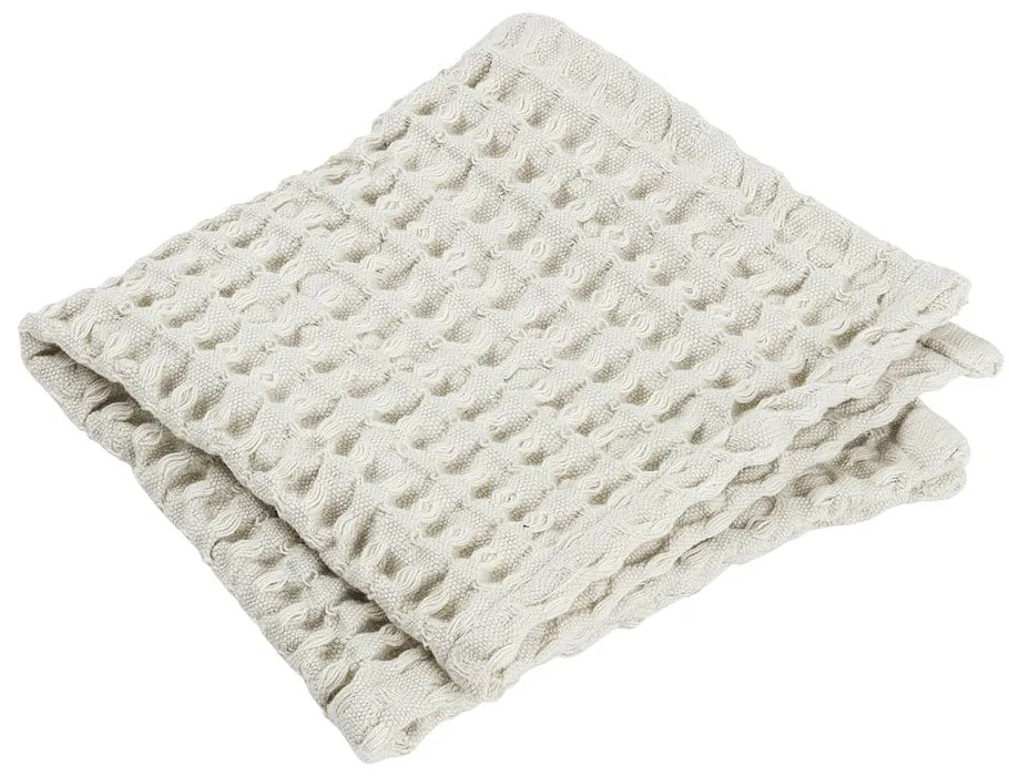 Béžové vaflové bavlnené uteráky v súprave 2 ks 30x30 cm Caro – Blomus