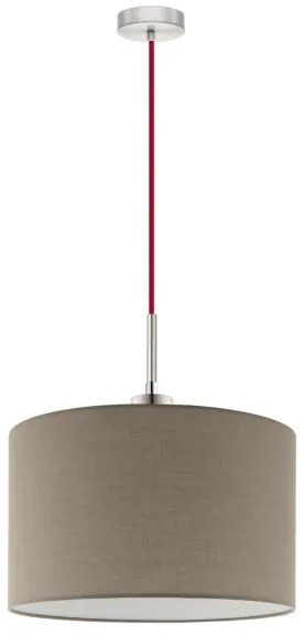 Eglo - LED  Luster na lanku TUNJA 1xE27/60W/230V taupe