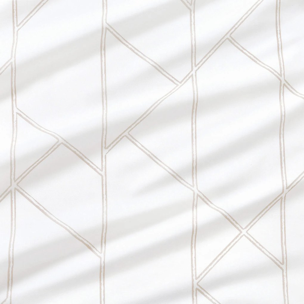 Goldea bavlnený záves - geometrické línie na bielom 180x150 cm