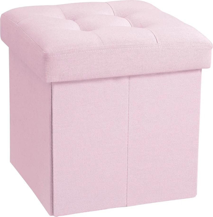 Bighome - Úložný taburet Pink - ružová