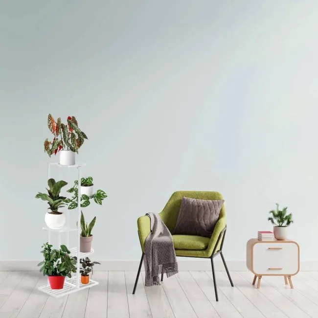 Stojan na kvety biely