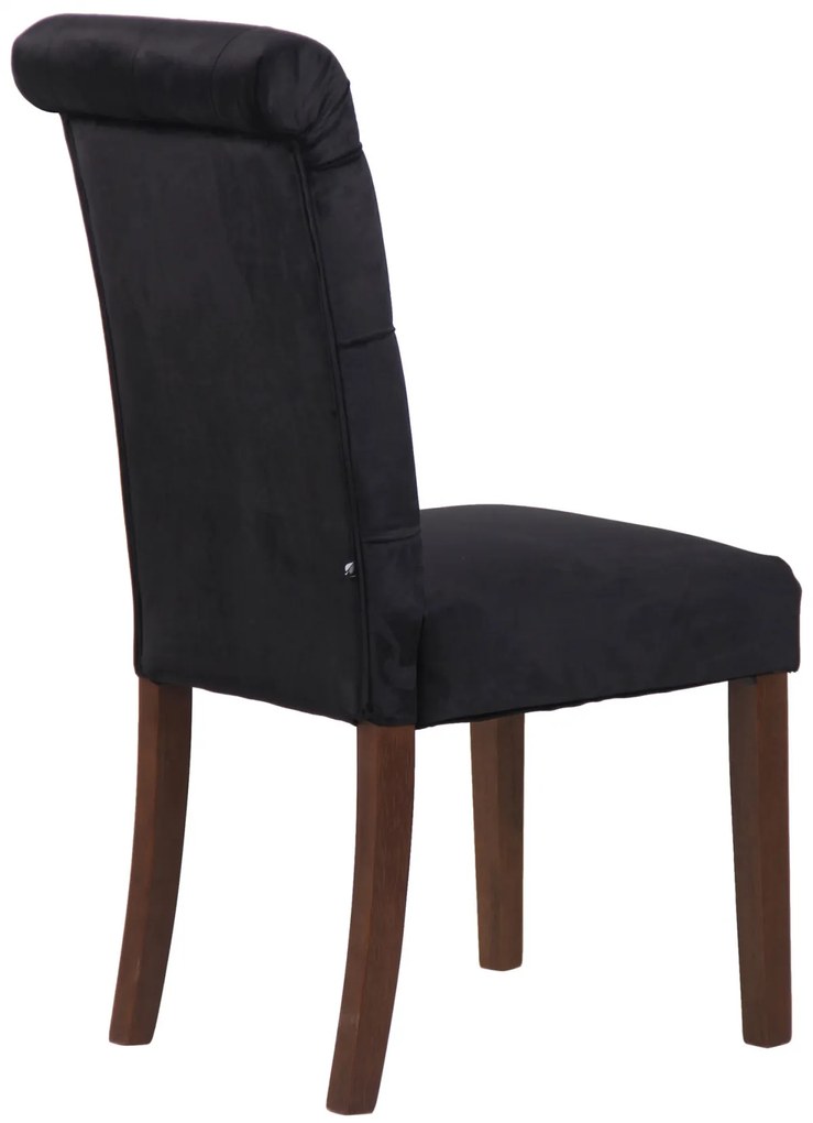 Jedálenská stolička Lisburn - zamat - Čierna