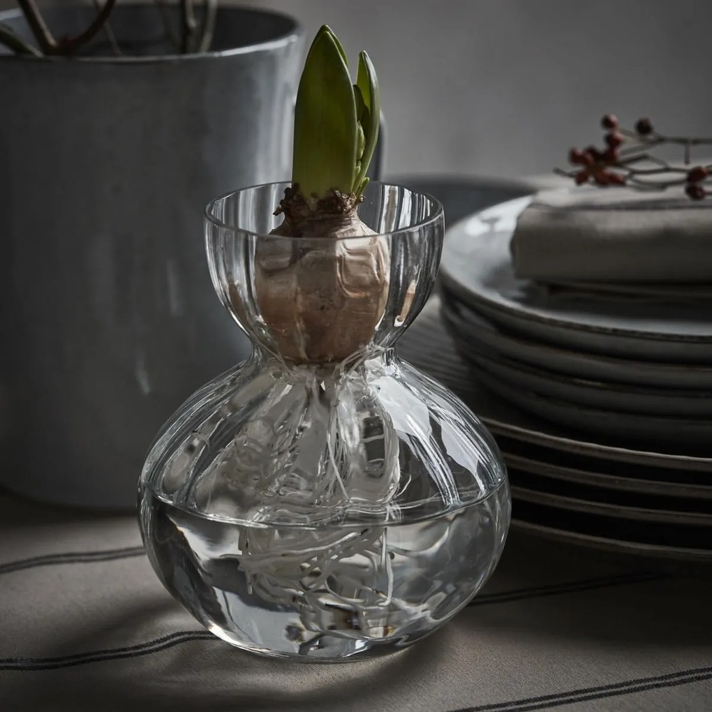 House Doctor Sklenená váza Bud Clear 14 cm