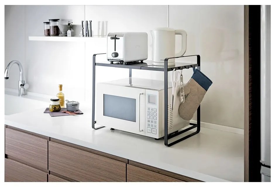 Čierna nastaviteľná kuchynská polica YAMAZAKI Tower