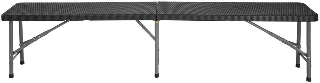 Skládací zahradní cateringová sestava Rattan tmavě šedá