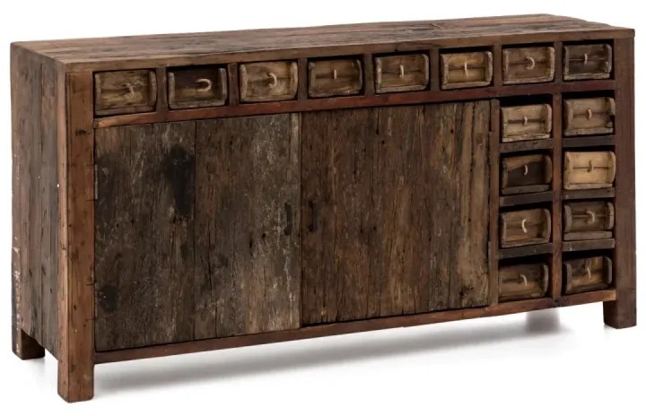 furniture-nabytek.cz - Masívny príborník Madurai II z recyklovaného dreva, neupravený, hnedý – 150×40×75 cm