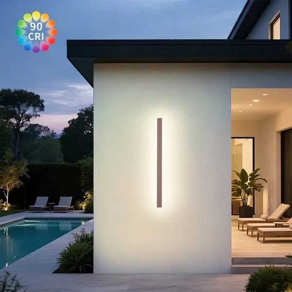 Brilagi-LED Vonkajšie nástenné svietidlo LINEAR LED/22W/230V 3000K IP65 100 cm hnedé CRI 90