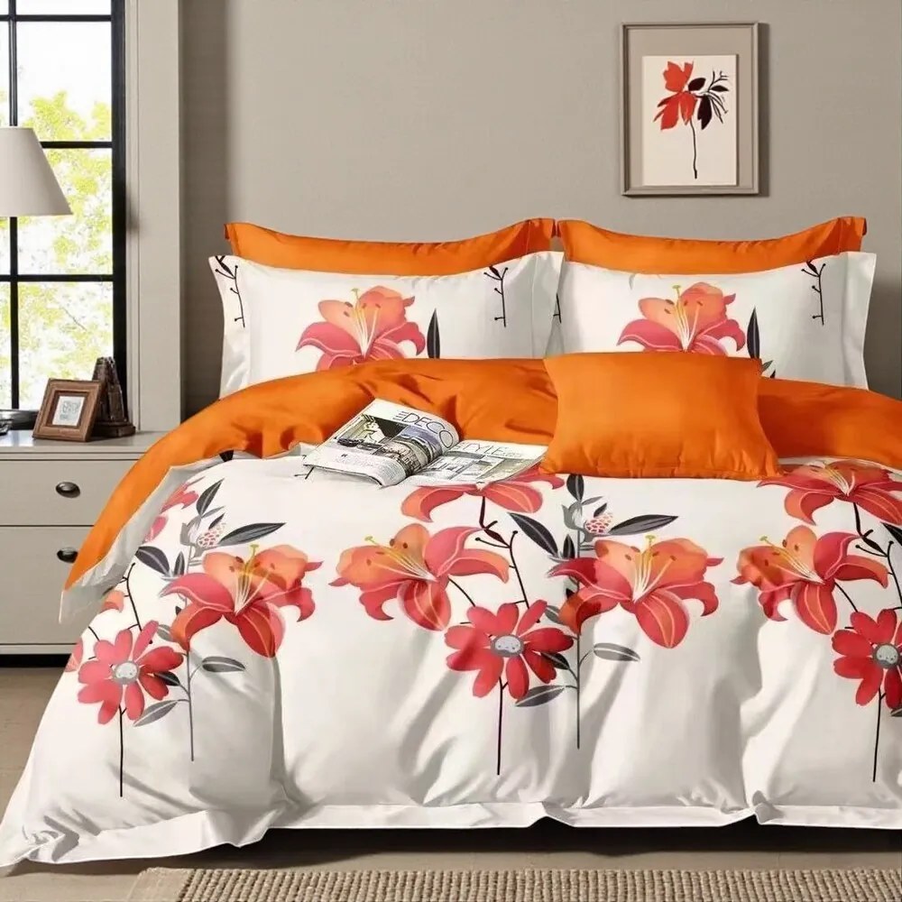 Posteľné obliečky Homa EDIT ORANGE 7-dielna sada 140x200 cm