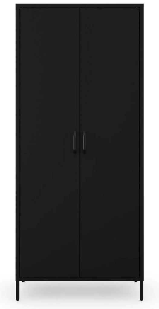 Čierna šatníková skriňa FLAVIO Modern 800 x 1850 x 450 mm