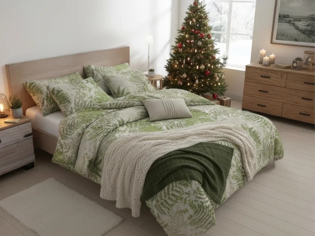 Obliečky z Renforcé bavlny SERAVINE zelené Rozmer obliečky: 70 x 90 cm | 140 x 220 cm