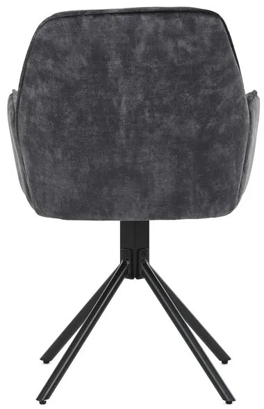 Autronic BONTEC Jedálenská stolička, čierna, zamatová látka, HC-511 BK4 Farba: Šedá
