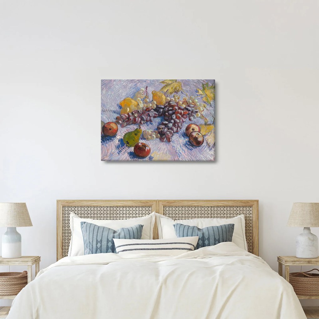 Obraz - Vincent van Gogh, Grapes, Lemons, Pears, and Apples, reprodukcia (70x50 cm)