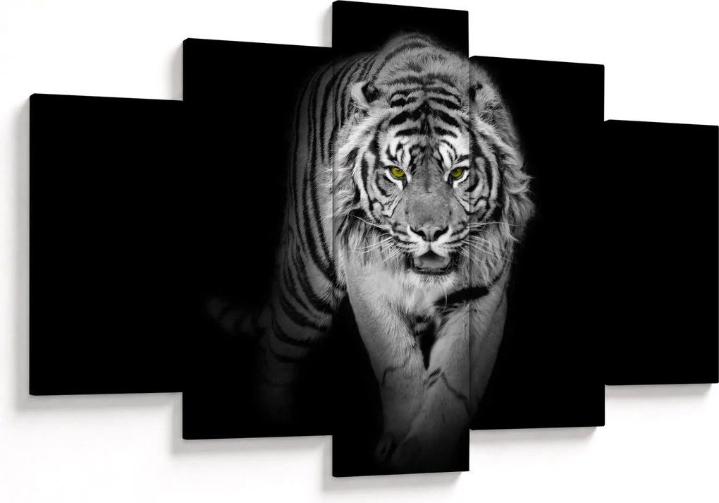 Obraz - Tiger so žltými očami (150x105 cm)