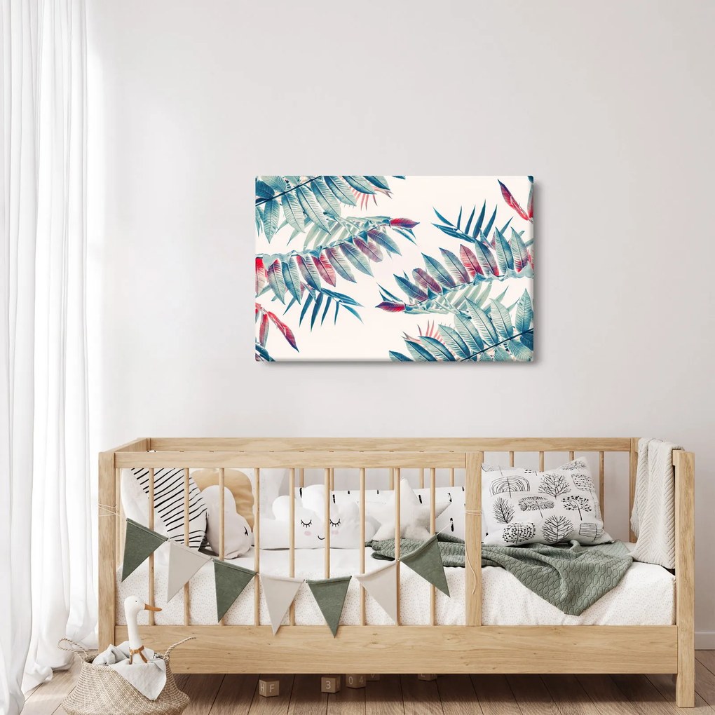 Obraz - Tropické listy (90x60 cm)