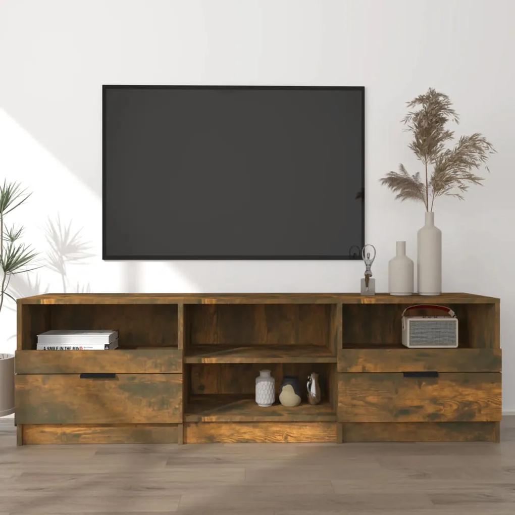 TV skrinka dymový dub 150x33,5x45 cm spracované drevo