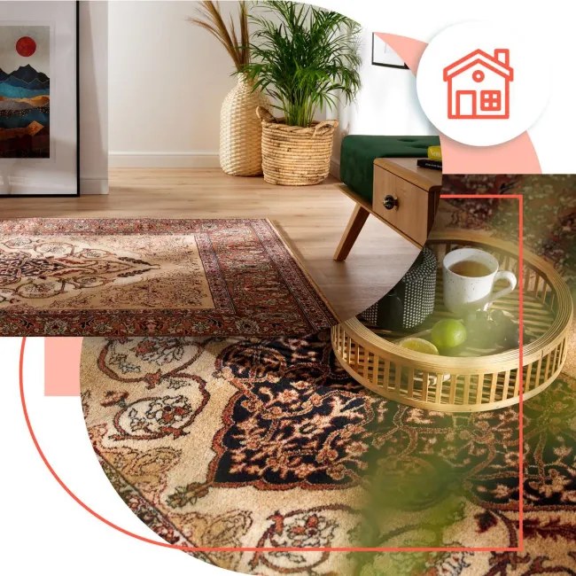 Koberec Agnella Isfahan Leyla jantárový