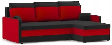 Rohová sedacia súprava MILTON červenej farby 215 cm