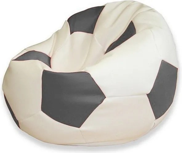 Sedací vak futbalová lopta XXL - bielo čierna