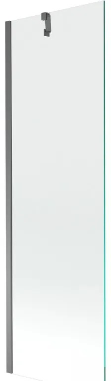 Mexen Next, 1-krídlová vaňová zástena 60 x 150 cm, 6mm číre sklo, grafitová, 895-060-000-00-00-95