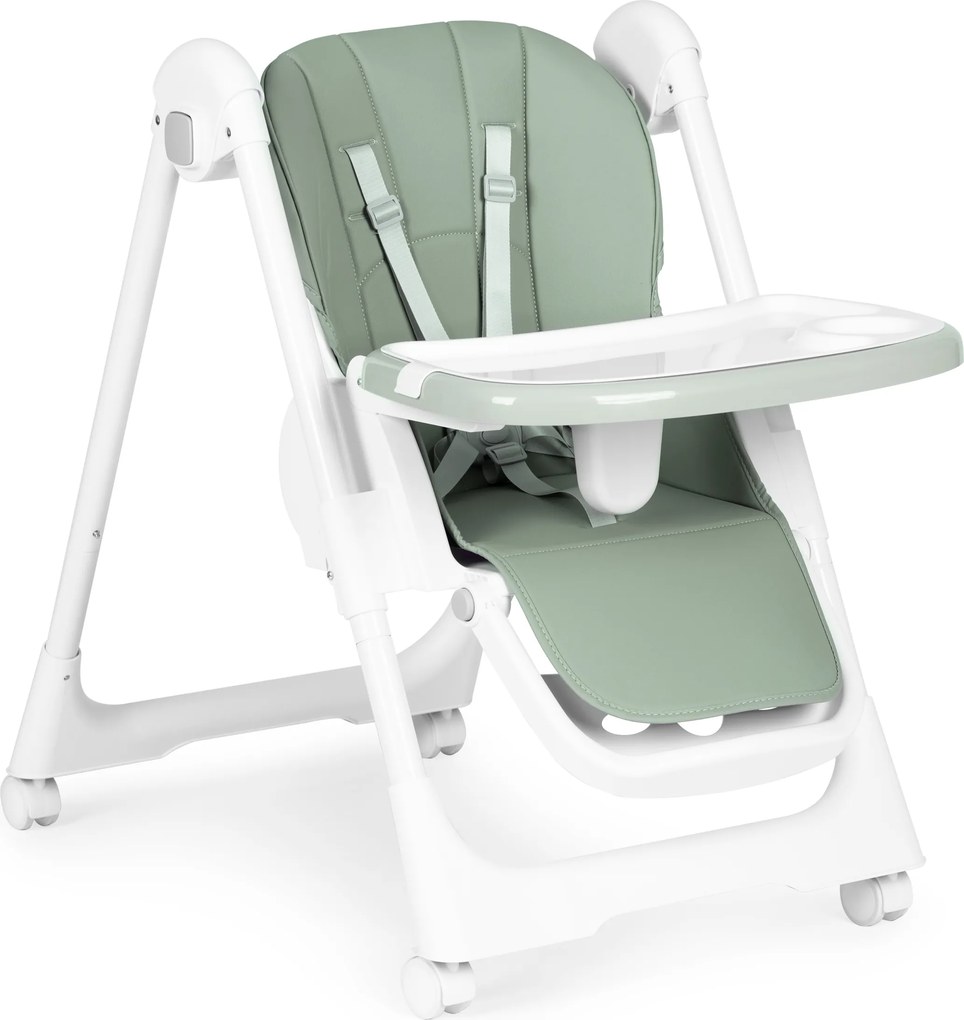 ECOTOYS HA-013 detské kresielko na kŕmenie, výškovo nastaviteľné, eko-koža, 5-bodové pásy