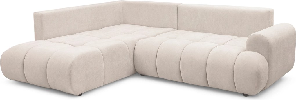 Rozkladacia rohová sedačka Lutario L ľavá - béžová hydrofóbna pletenina Venice 2026