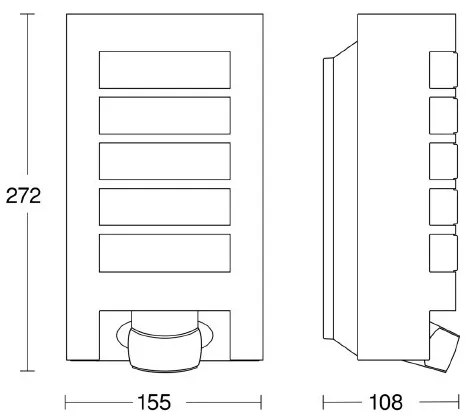 Steinel 657918 - Vonkajšie svietidlo so senzorom L12S 1xE27/60W/230V IP44
