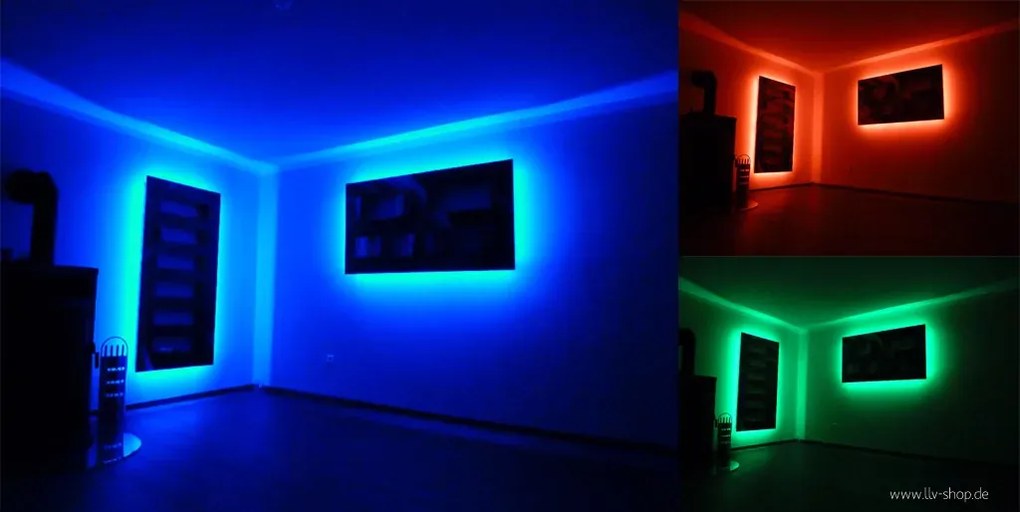 Zaparkorun Farebný LED pás 3528 - 5 metrov - kompletná súprava