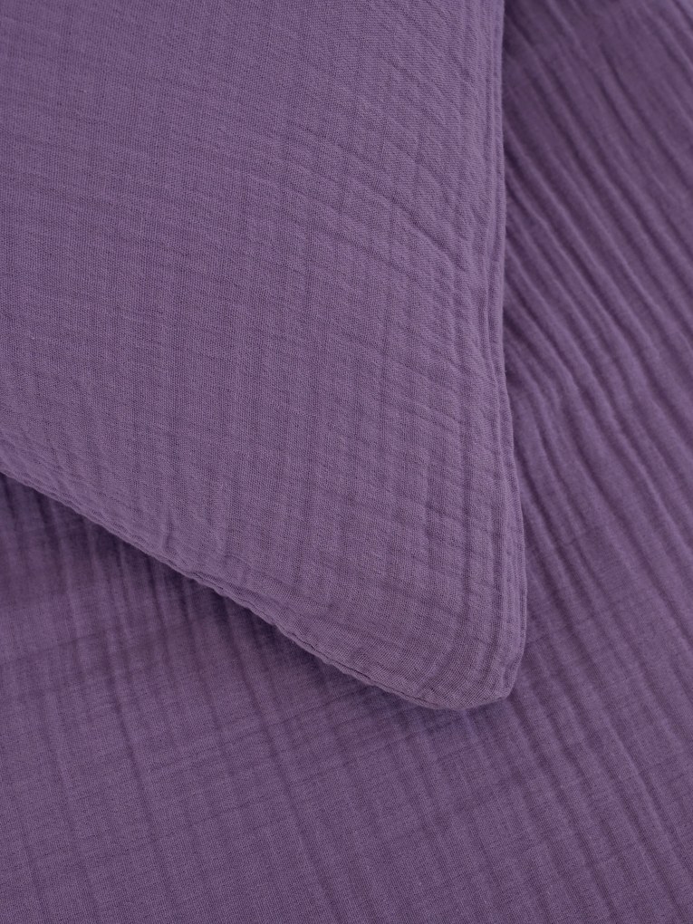 Mušelínová obliečka na vankúš 40 × 60 cm – Alexia levanduľová