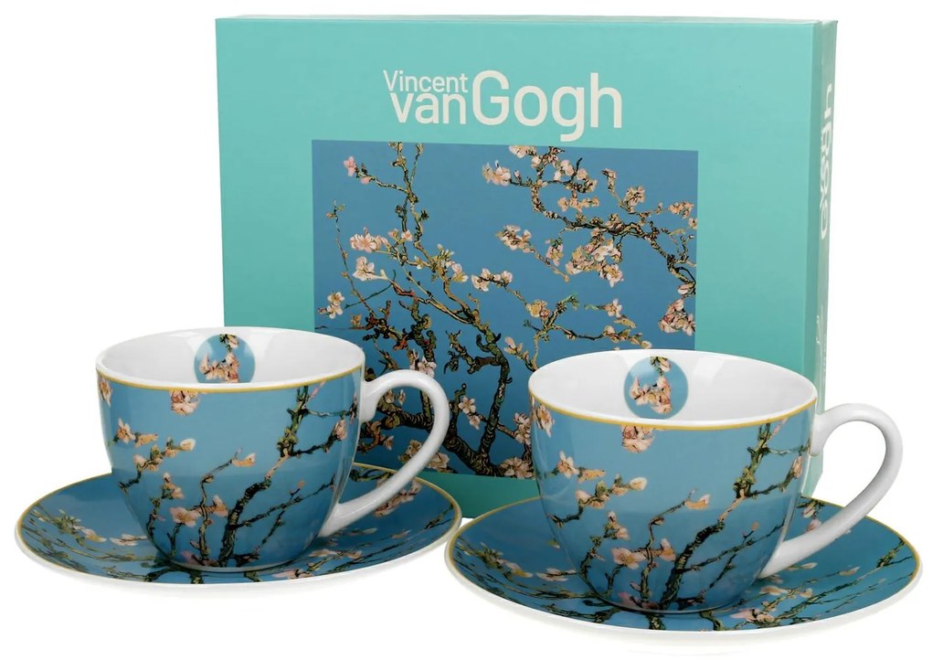 Porcelánová šálka s podšálkou Van Gogh Almond Blossom 250 ml sada 2ks