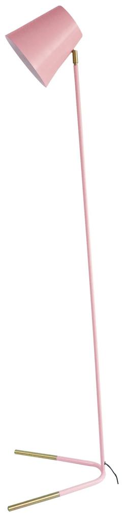 LEITMOTIV Stojacia ružovo zlatá lampa Noble 40 × 30,5 × 150 cm