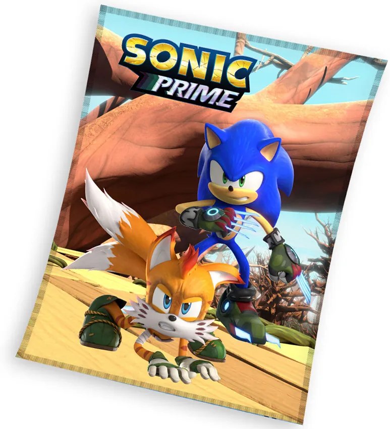 Detská deka Carbotex Sonic the Hedgehog a Tails,130 x 170 cm