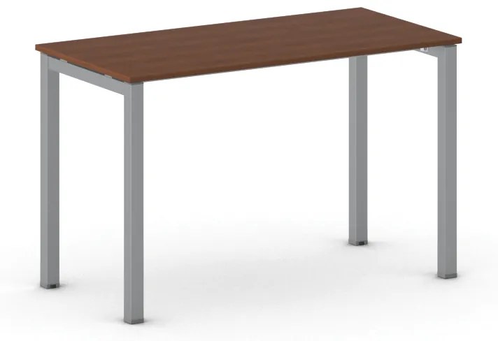 Stôl PRIMO SQUARE so sivostriebornou podnožou 1200 x 600 x 750 mm, čerešňa