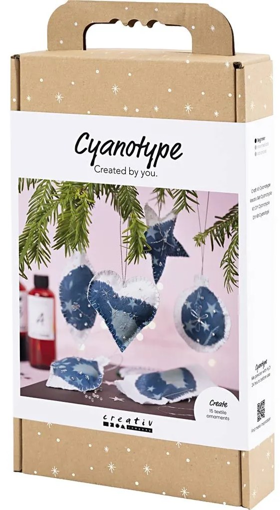 Kreatívna sada Kyanotypia, vianočné ozdoby