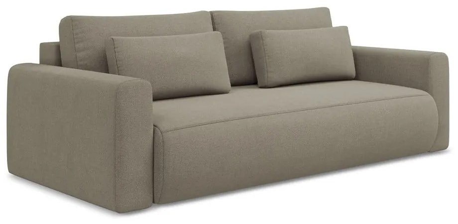 Svetlohnedá rozkladacia/s úložným priestorom pohovka 238 cm Kapua – Makamii