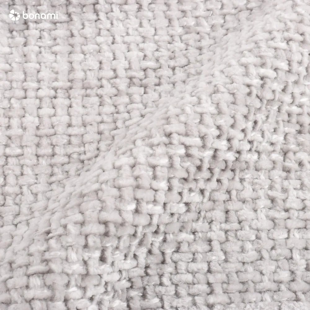 Svetlosivá čalúnená dvojlôžková posteľ s úložným priestorom s roštom 180x200 cm Miley – Micadoni