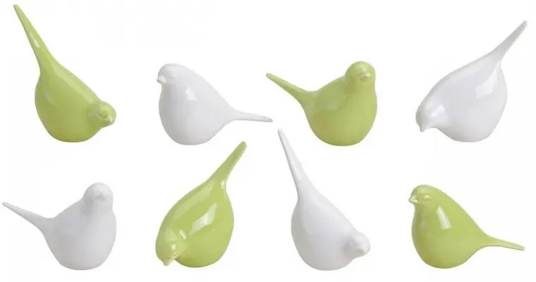 Porcelánový vtáčik BIRDETTA 9 cm - viac variantov Farba: Biela