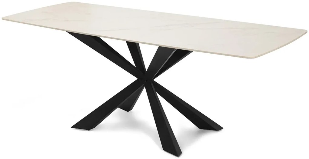 Jedálenský stôl TERRON 200 biely