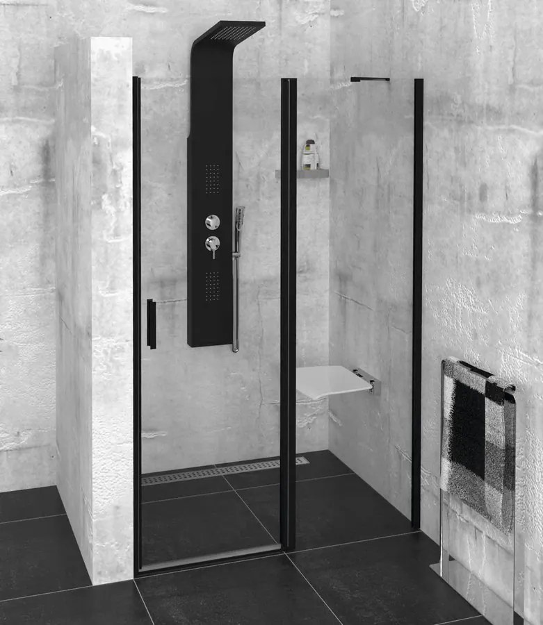 Polysan, ZOOM LINE BLACK sprchové dvere 1300mm, číre sklo, ZL1313B