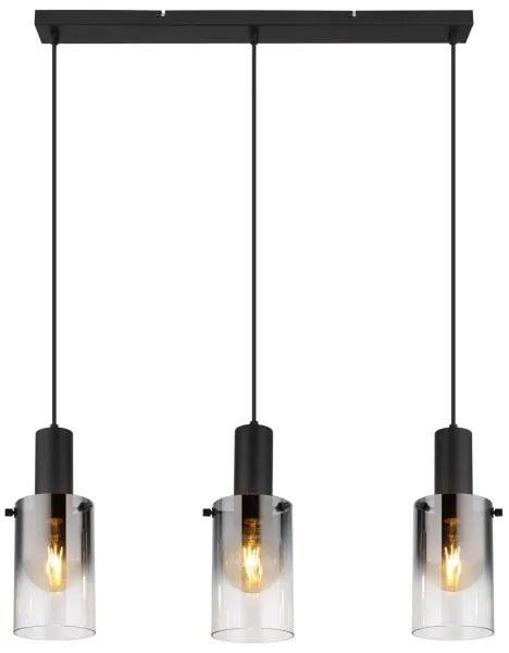 Globo 15907-3H - Luster na lanku FLORENTINA 3xE27/40W/230V čierna