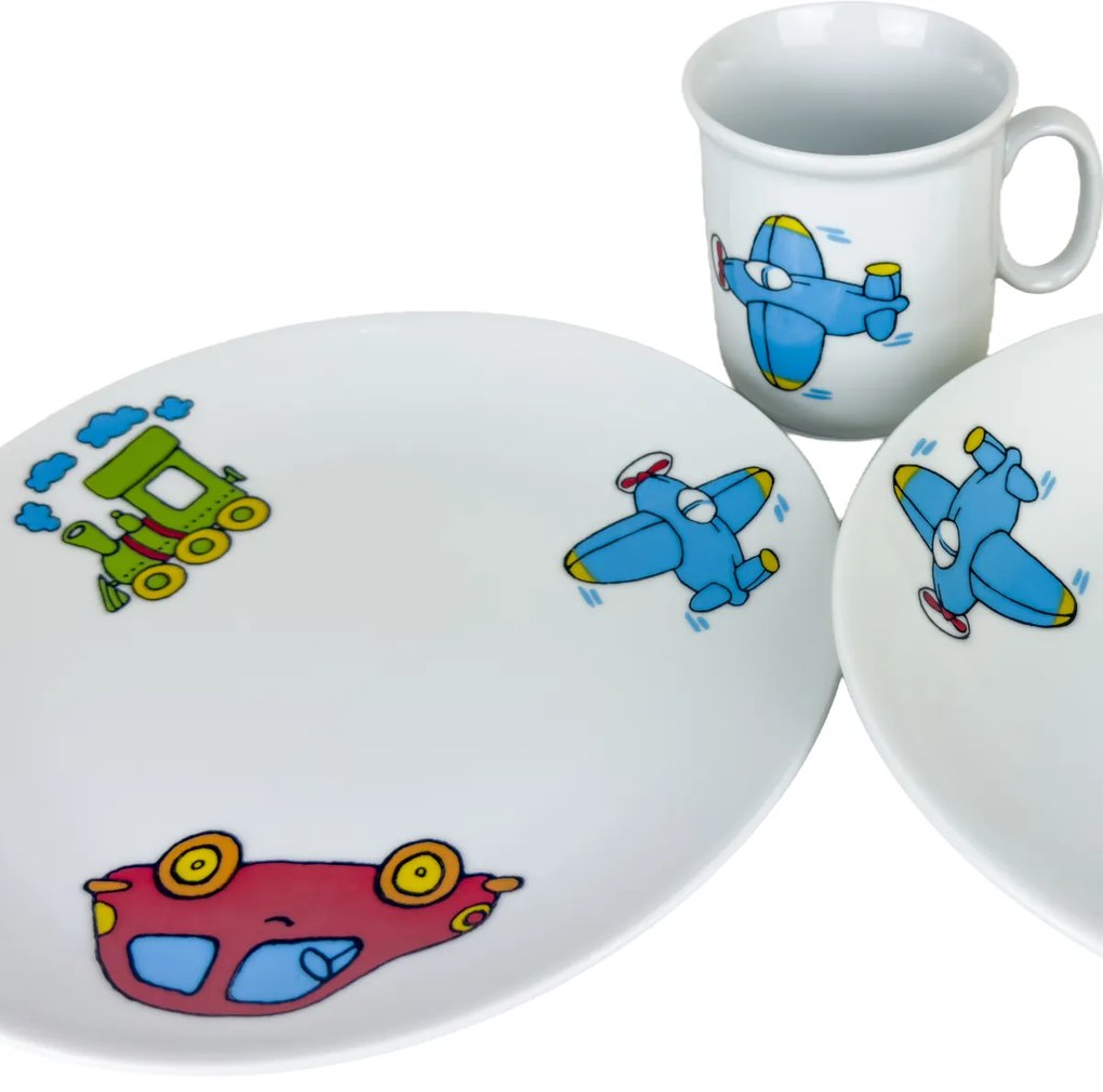 Thun 3-dielna detská jedálenská súprava Doprava