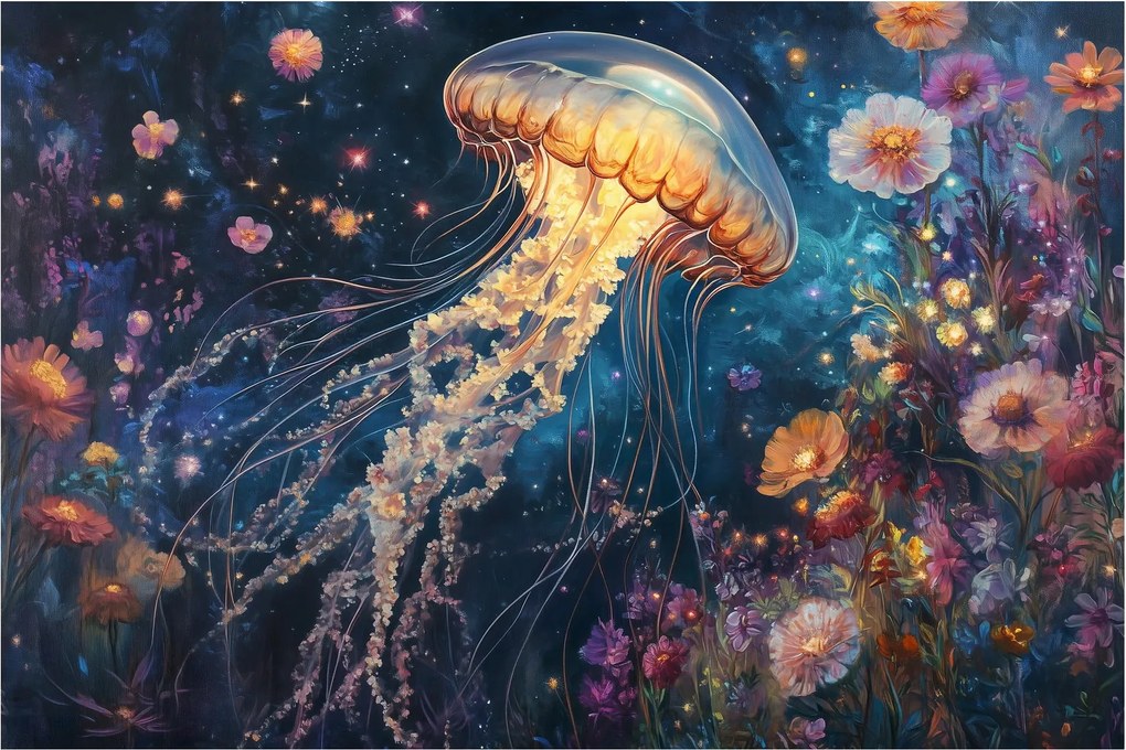 Obraz - Magická medúza (90x60 cm)
