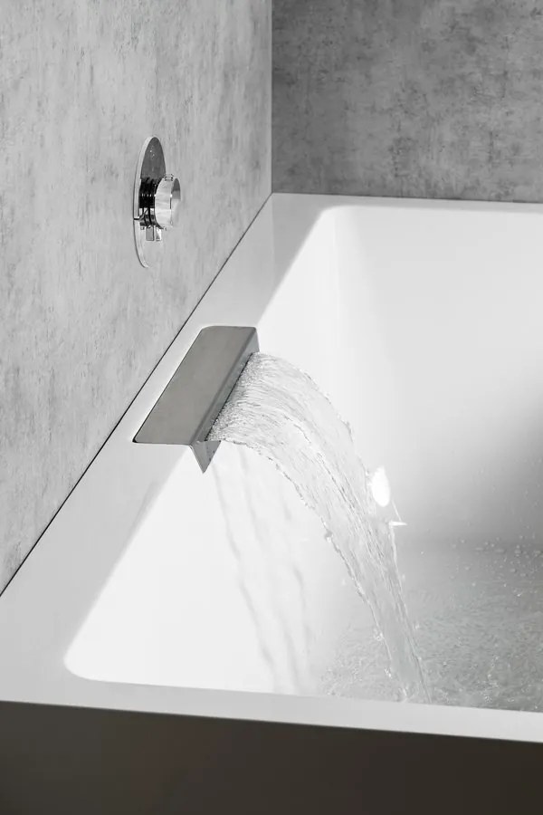 Polysan Polysan, CASCATA R MONOLITH obdĺžniková vaňa 180x80x60cm, kaskáda nerez, 73836MR.100