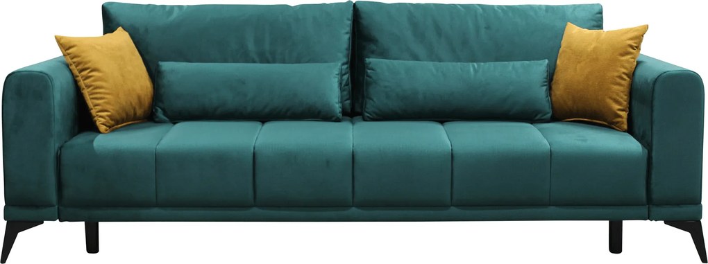 Rozkladacia pohovka, smaragdová/horčicová, GRACE BIG SOFA
