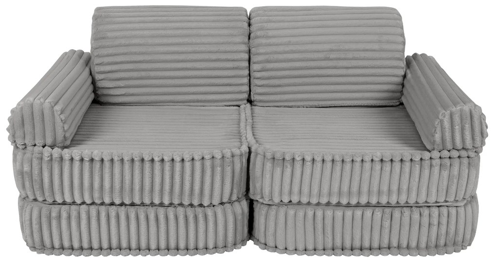 MeowBaby® Churros detská pohovka Plus, Moon Dust Grey