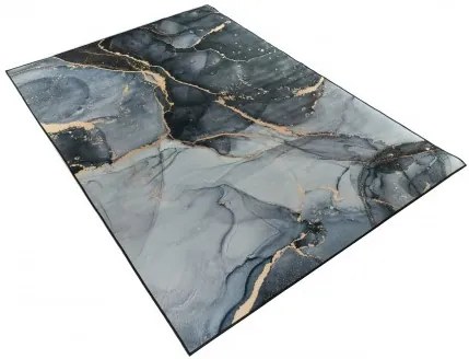 Koberec CRYSTAL PRINT sivý / čierny