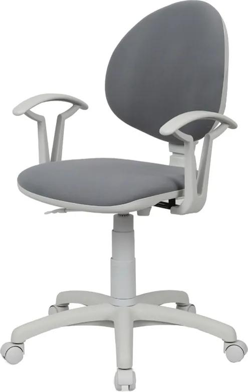 NOWY STYL Smart White detská stolička na kolieskach s podrúčkami šedá (M47)