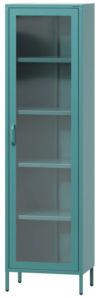 Vitrína LUIGI, 500 x 1800 x 350 mm, Modern: morská modrá