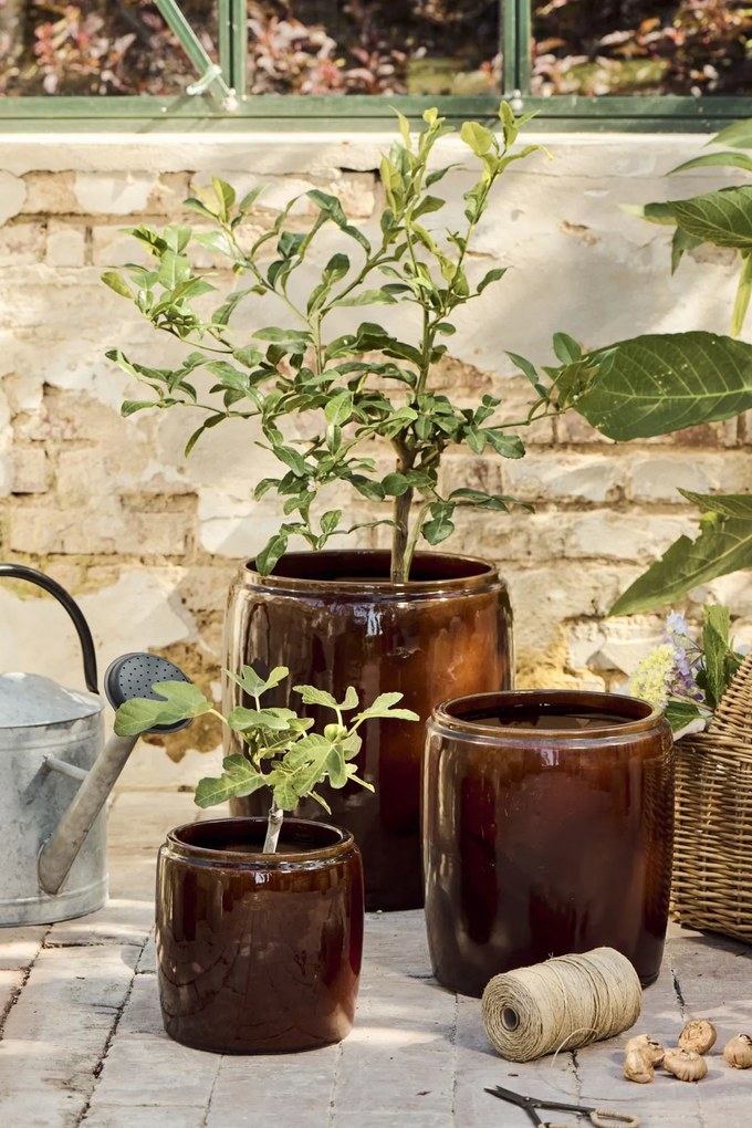 Ib Laursen Keramický obal na květiny Saigon Brown L